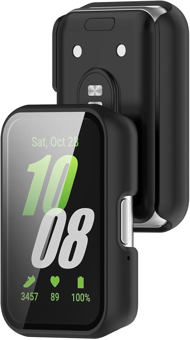 FanTEK Compatible for Samsung Galaxy Fit 3 Watch Case for Women Men, Scratch Resistant Shock Absorbing Case, Matte Black - Image 5